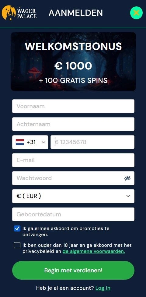 Registratie en login